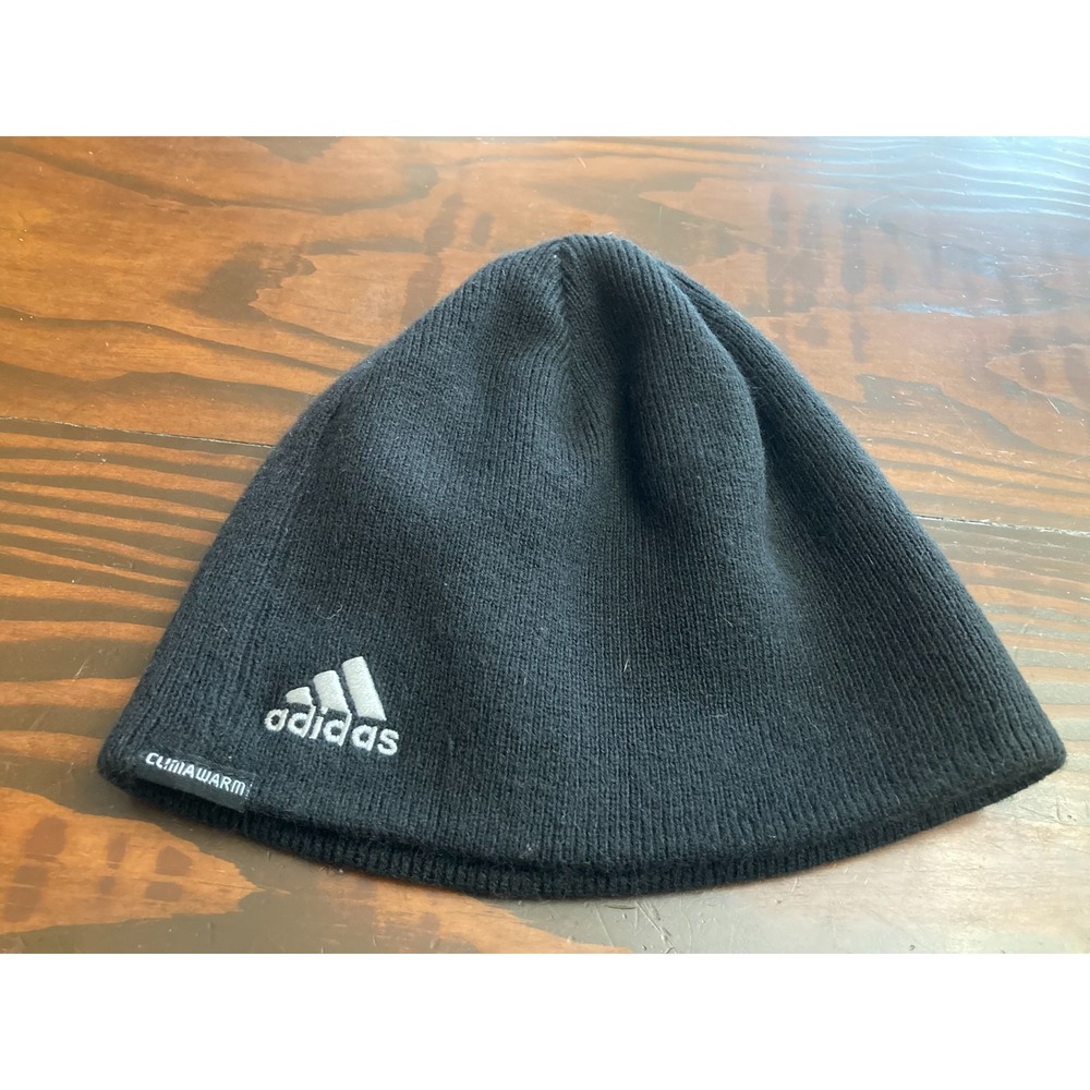 Adidas McMillanelite XC‎ Black Beanie Hat Climawarm One Size White - Picture 3 of 7